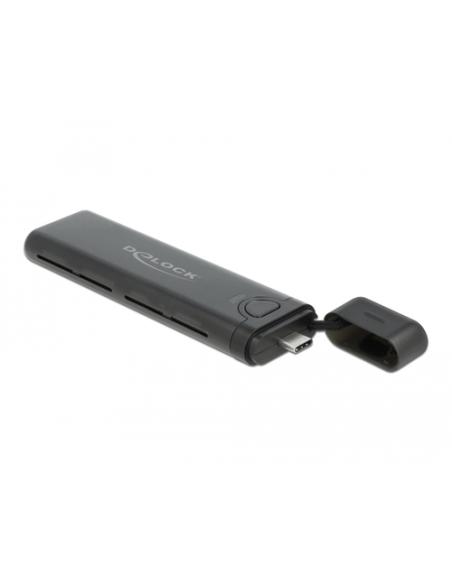 DeLOCK Externo USB Type-C Caja Combo para M.2 NVMe PCIe o SATA SSD - sin herramientas