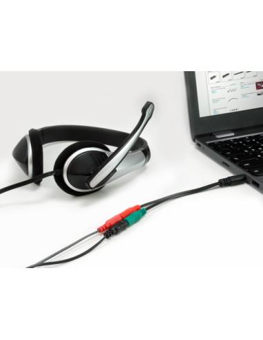 Equip 147943 cable de audio 1,5 m 2 x 3.5mm 3,5mm Negro