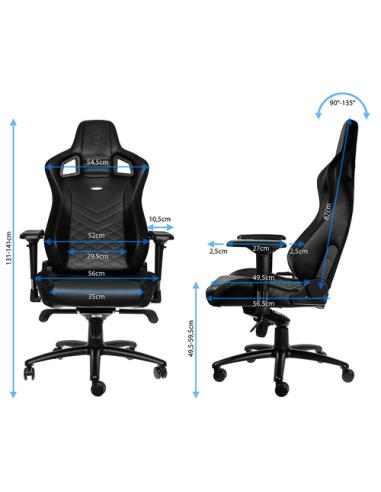 noblechairs EPIC Silla para videojuegos de PC Asiento acolchado Negro