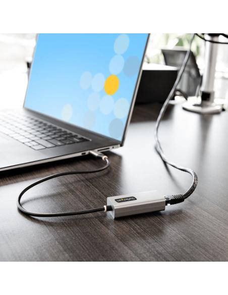StarTech.com Adaptador USB-C a Ethernet - Adaptador USB 3.0 de Red Ethernet Gigabit 10/100/1000 Mbps - Adaptador USB Tipo C a RJ