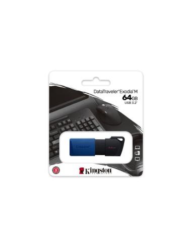 Kingston Technology DataTraveler 64GB USB3.2 Gen 1 Exodia M (Negro + Azul)