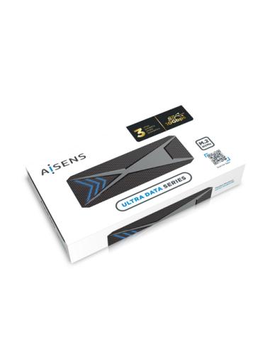 AISENS Caja Externa M.2 (NGFF) RGB Gaming ASM2-RGB013B NVMe a USB3.2 Gen2, Negra