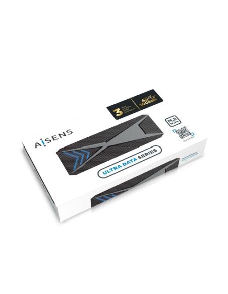 AISENS Caja Externa M.2 (NGFF) RGB Gaming ASM2-RGB013B NVMe a USB3.2 Gen2, Negra