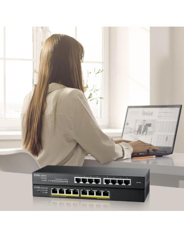 Zyxel GS1915-8 Gestionado L2 Gigabit Ethernet (10/100/1000) Negro