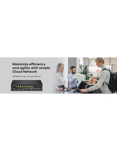 Zyxel GS1915-8EP Gestionado L2 Gigabit Ethernet (10/100/1000) Energía sobre Ethernet (PoE) Negro