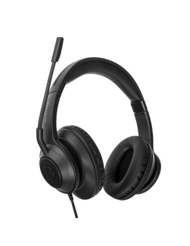 Targus AEH102GL auricular y casco Auriculares Alámbrico Diadema Llamadas/Música USB tipo A Negro