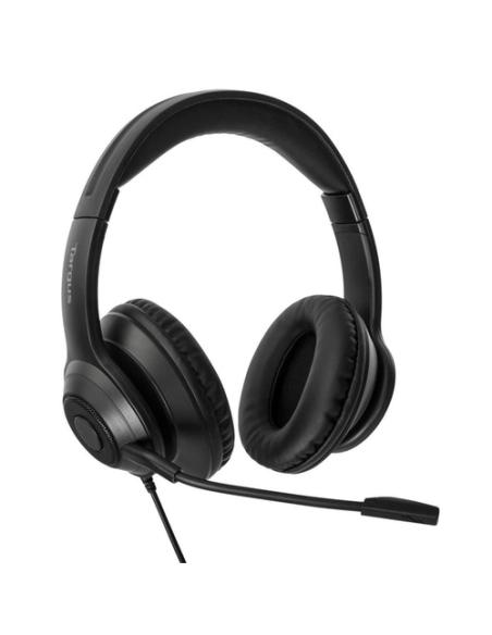 Targus AEH102GL auricular y casco Auriculares Alámbrico Diadema Llamadas/Música USB tipo A Negro