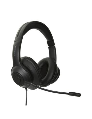 Targus AEH102GL auricular y casco Auriculares Alámbrico Diadema Llamadas/Música USB tipo A Negro