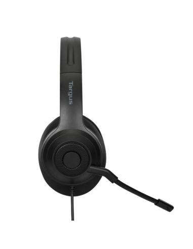 Targus AEH102GL auricular y casco Auriculares Alámbrico Diadema Llamadas/Música USB tipo A Negro