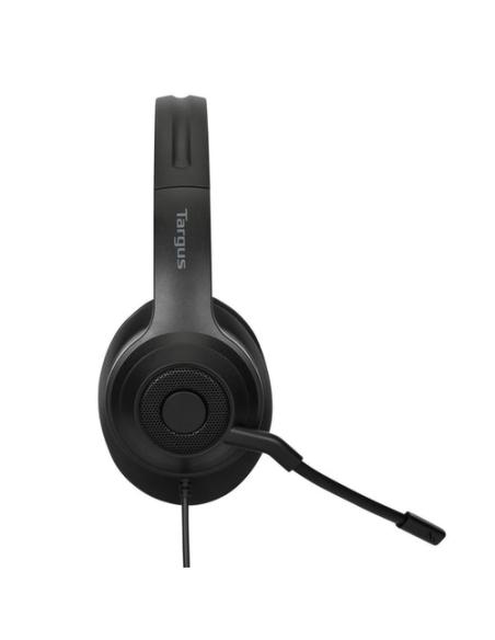 Targus AEH102GL auricular y casco Auriculares Alámbrico Diadema Llamadas/Música USB tipo A Negro