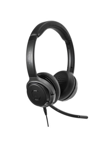Targus AEH104GL auricular y casco Auriculares Inalámbrico y alámbrico Diadema Llamadas/Música USB Tipo C Bluetooth Negro