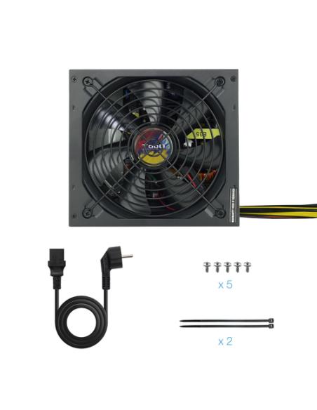 TooQ TQAPOLO-650SP unidad de fuente de alimentación 650 W 20+4 pin ATX ATX Negro