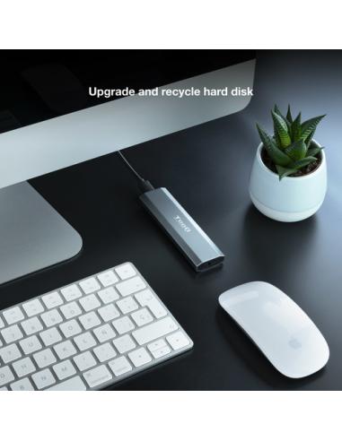 TooQ Shura Caja externa para unidad de estado sólido (SSD) Gris M.2