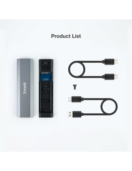 TooQ Shura Caja externa para unidad de estado sólido (SSD) Gris M.2