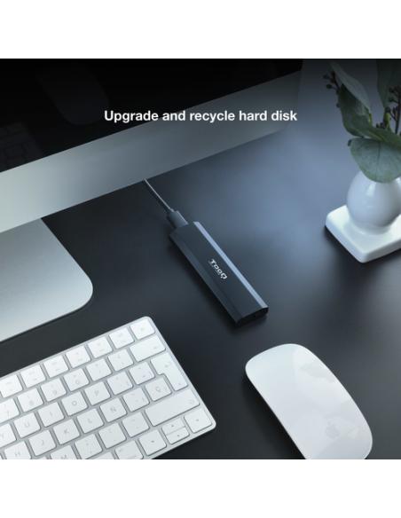 TooQ Shura Caja externa para unidad de estado sólido (SSD) Negro M.2