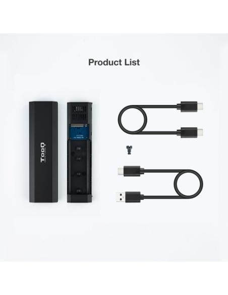 TooQ Shura Caja externa para unidad de estado sólido (SSD) Negro M.2