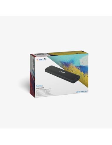 TooQ Shura Caja externa para unidad de estado sólido (SSD) Negro M.2