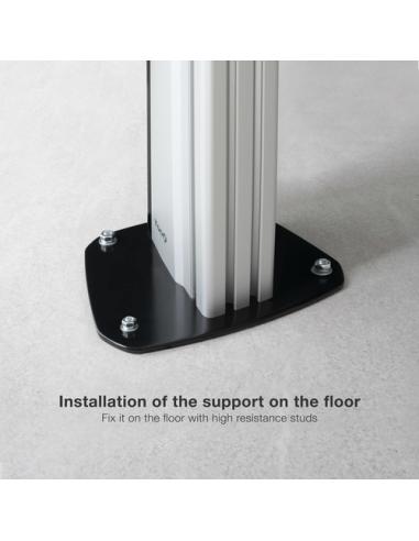 TooQ FS2270M-B soporte para pantalla de señalización 177,8 cm (70") Plata