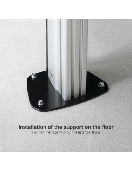 TooQ FS2270M-B soporte para pantalla de señalización 177,8 cm (70") Plata