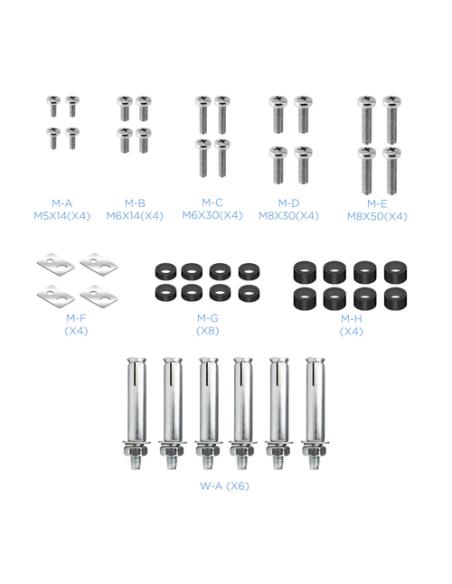 TooQ FS2270M-B soporte para pantalla de señalización 177,8 cm (70") Plata