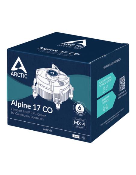 ARCTIC Alpine 17 CO Procesador Refrigerador de aire 9,2 cm Negro, Plata 1 pieza(s)