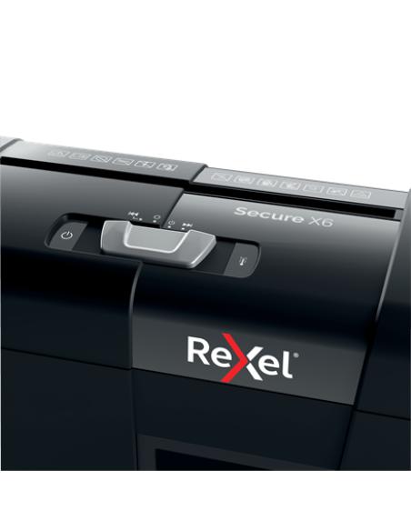 Rexel Secure X6 triturador de papel Corte cruzado 68 dB Negro