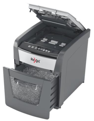 Rexel Optimum AutoFeed+ 50X triturador de papel Corte cruzado 55 dB 22 cm Negro, Gris