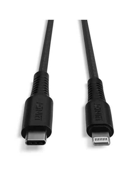Lindy 31285 cable de conector Lightning 0,5 m Negro