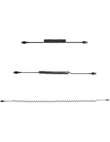 StarTech.com Cable de 1m de Carga USB A a USB C, Cable USB Tipo C Rizado de Carga Rápida y Servicio Pesado, Cable USB 2.0 A a US