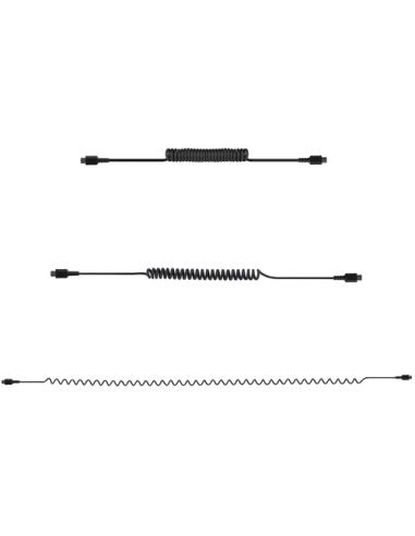 StarTech.com Cable de 1m de Carga USB C a USB C, Cable USB Tipo C Rizado de Carga Rápida y Servicio Pesado, Cable USB 2.0 USBC, 