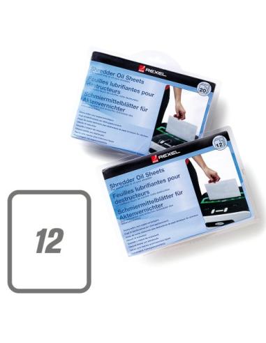 Rexel Láminas lubricantes para destructora (12)