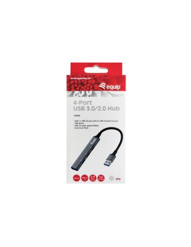 Equip 128960 hub de interfaz USB 3.2 Gen 1 (3.1 Gen 1) Type-A 5000 Mbit/s Negro, Gris