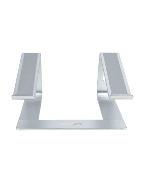 StarTech.com Soporte de Escritorio para Portátil, Soporta 5kg, de Aluminio, Color Plata, Base Riser Elevador Ergonómico para Por