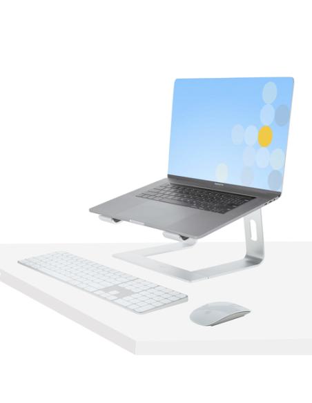 StarTech.com Soporte de Escritorio para Portátil, Soporta 5kg, de Aluminio, Color Plata, Base Riser Elevador Ergonómico para Por