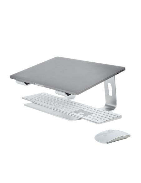 StarTech.com Soporte de Escritorio para Portátil, Soporta 5kg, de Aluminio, Color Plata, Base Riser Elevador Ergonómico para Por
