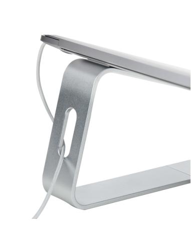 StarTech.com Soporte de Escritorio para Portátil, Soporta 5kg, de Aluminio, Color Plata, Base Riser Elevador Ergonómico para Por