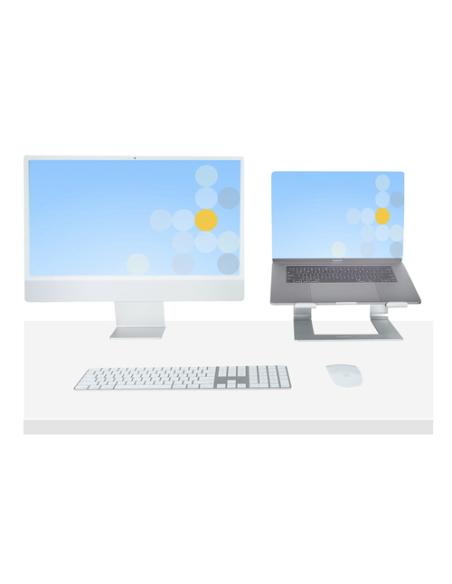 StarTech.com Soporte de Escritorio para Portátil, Soporta 5kg, de Aluminio, Color Plata, Base Riser Elevador Ergonómico para Por