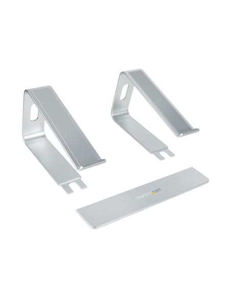 StarTech.com Soporte de Escritorio para Portátil, Soporta 5kg, de Aluminio, Color Plata, Base Riser Elevador Ergonómico para Por