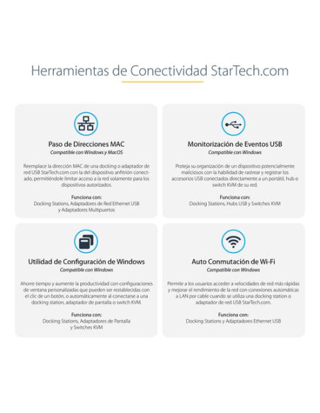 StarTech.com Docking Station Thunderbolt 4, PD de 96W, para 1 Monitor de 8K/para 2 Monitores de 4K 60Hz, 3xTB4/USB4, 4xUSB-A/SD/