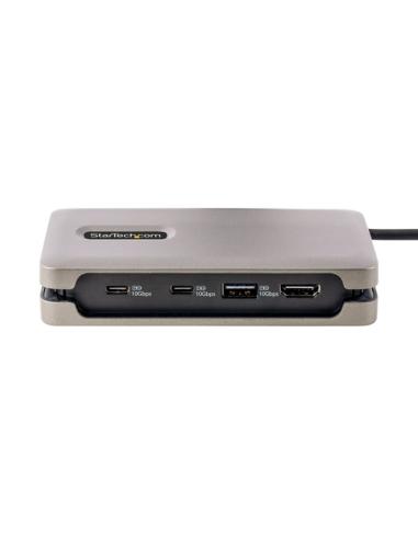 StarTech.com Adaptador Multipuertos USB-C - HDMI 2.0b 4K 60Hz - HDR - Hub USB 3.2 Gen 2 10Gbps (2xUSB-C, 1xUSB-A) - PD de 100W c