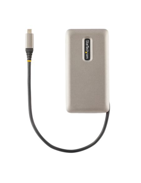 StarTech.com Adaptador Multipuertos USB-C - HDMI 2.0b 4K 60Hz - HDR - Hub USB 3.2 Gen 2 10Gbps (2xUSB-C, 1xUSB-A) - PD de 100W c