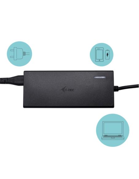 i-tec Metal USB-C Nano Dock HDMI/VGA with LAN + Universal Charger 77 W