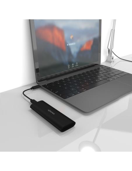 AISENS Caja Externa M.2 (NGFF) ASM2-014B SATA/NVMe A USB3.1 Gen2, Negro