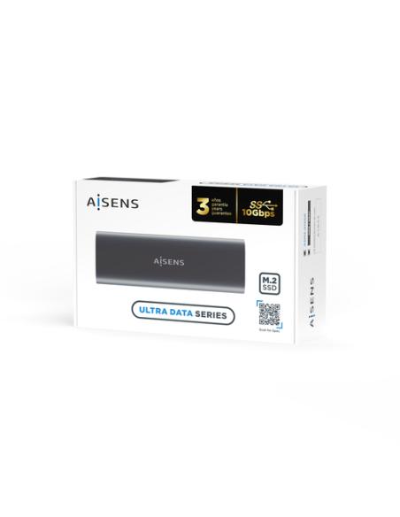 AISENS ASM2-015GR caja para disco duro externo Caja externa para unidad de estado sólido (SSD) Gris M.2