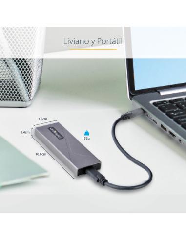 StarTech.com Caja Externa de Aluninio USB-C 10Gbps a NVMe M.2 o SSD M.2 SATA - Sin Herramientas para SSD M.2 NGFF PCIe/SATA - co