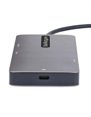StarTech.com Adaptador Multipuertos USB C 2x HDMI 4K 60Hz, Hub USB-A 3.1 2Pt 5Gbps, PD 100W, GbE, SD/MicroSD, Cable de 30cm, Doc