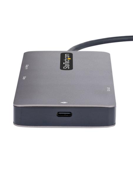 StarTech.com Adaptador Multipuertos USB C 2x HDMI 4K 60Hz, Hub USB-A 3.1 2Pt 5Gbps, PD 100W, GbE, SD/MicroSD, Cable de 30cm, Doc
