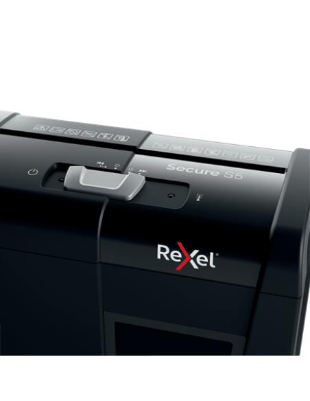 Rexel Secure S5 triturador de papel Corte en tiras 68 dB Negro