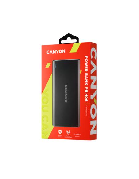 Canyon Powerbank (batería externa) PB-106 10000 mAh Negro