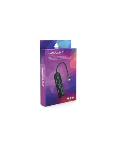 Nanocable 10.16.0401 base para portátil y replicador de puertos Alámbrico USB 3.2 Gen 1 (3.1 Gen 1) Type-C Negro